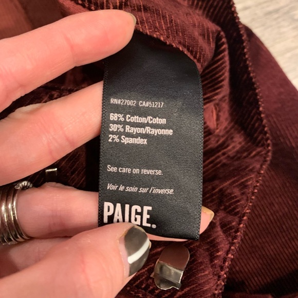 PAIGE Sutton Paperbag Corduroy Wide Legged Pants - Picture 10 of 12